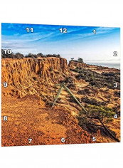 Cliffs Edge At Broken Hill In Torrey Pines Printed Analog Wall Clock Multicolour 15x15x0.1inch
