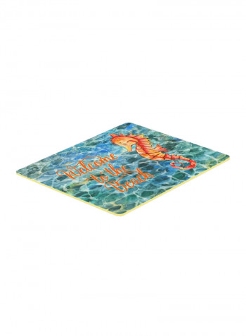 Seahorse Welcome Kitchen Mat Multicolour 11 x 14inch