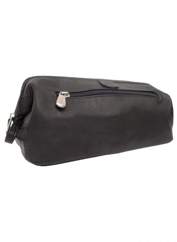 Deluxe Top Frame Cosmetic Travelling Case Black