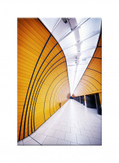Two Tones Architecture On Canvas Painting Multicolour 40x60centimeter
