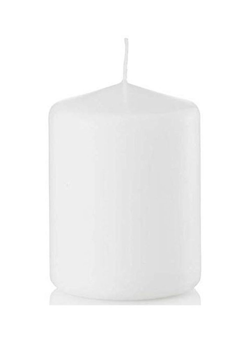 12-Piece Pillar Candle Set White 3x4inch