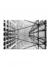 Architecture Of Construction On Canvas Painting Black /White 60x40centimeter