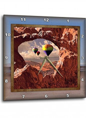 Hot Air Balloons In The Southwest Printed Analog Wall Clock Multicolour 15x15x0.1inch