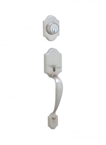 2-Piece Paris Exterior Handle Set With Deadbolt Silver