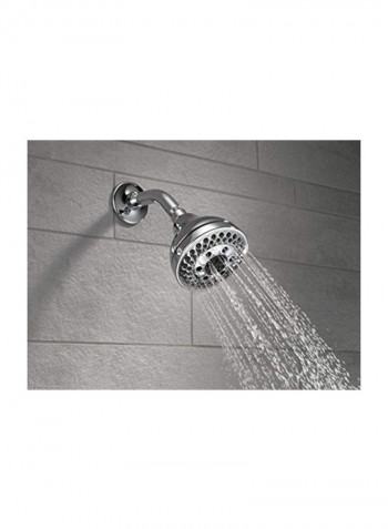 5-Setting H2OKinetic Shower Head Silver/Black 5.25inch