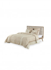 7-Piece Alanis Comforter Set Polyester Gold 240 x 260cm