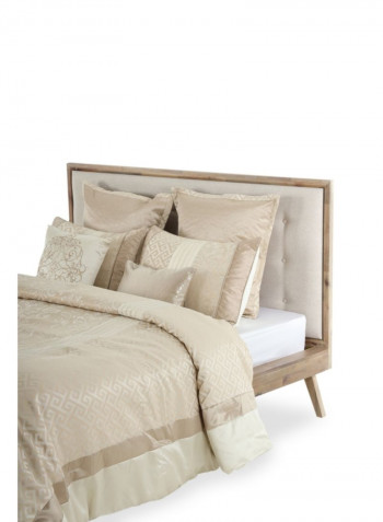 7-Piece Alanis Comforter Set Polyester Gold 240 x 260cm