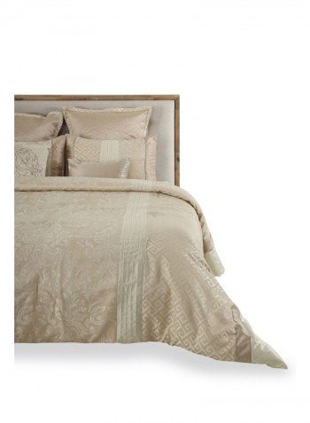 7-Piece Alanis Comforter Set Polyester Gold 240 x 260cm