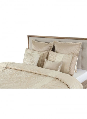 7-Piece Alanis Comforter Set Polyester Gold 240 x 260cm