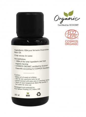 Organic Vetiver Essential Oil 30ml
