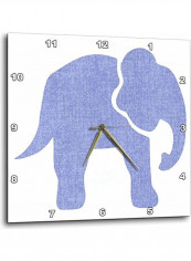 Big Elephant Wall Clock Blue 15x15inch