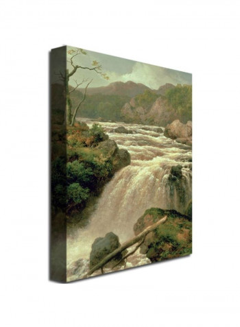Waterfall On River Neath Wales Canvas Wall Art Multicolour 18 x 24inch