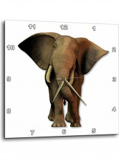 African Elephant Printed Wall Clock Multicolour 15x15inch