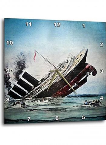 Titanic Sinking Wall Clock Multicolour 15 X 15inch