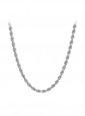 925 Sterling Silver Diamond-Cut Rope Chain Necklace
