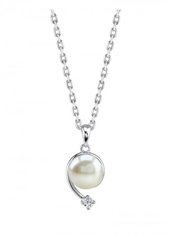 925 Sterling Silver Pendant Necklace With Pearl