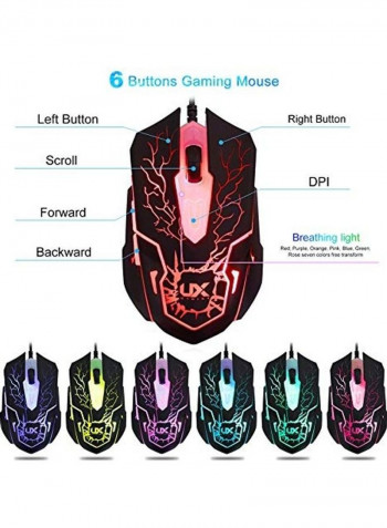 Backlit Wired Gaming Keyboard And Mouse