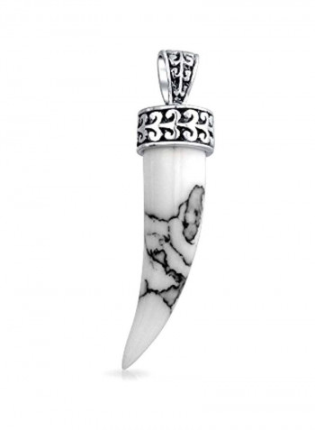 925 Sterling Silver Italian Horn Pendant