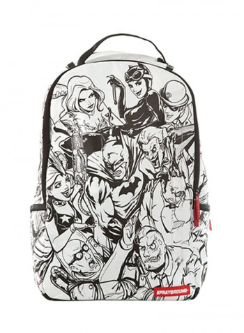 Batman Villians DIY 		Backpack White/Black