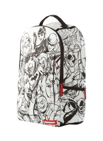 Batman Villians DIY 		Backpack White/Black