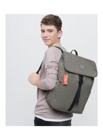 Winton Push Buckle Fastening Backpack Green