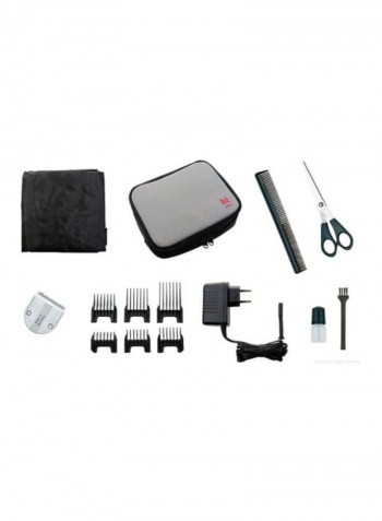 Professional Cordless Hair Trimmer Set Black/Silver/Red