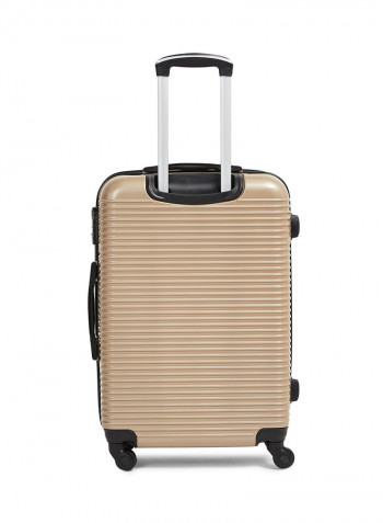 Textured Hardside 3 Piece Luggage Trolley Set Beige