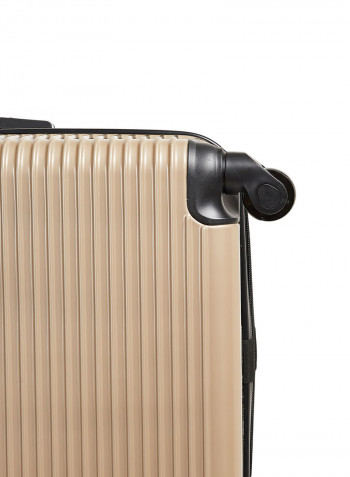 Textured Hardside 3 Piece Luggage Trolley Set Beige