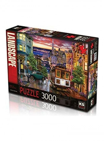 3000-Piece Sunset In San Francisco Jigsaw Puzzle Set