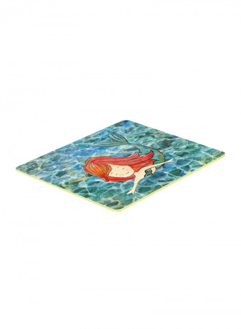 Mermaid Swimming Kitchen Mat Multicolour 11 x 14inch