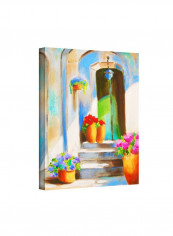 Tuscan Morning Stillness Gallery Wrapped Canvas Wall Art Multicolour 18 x 24inch