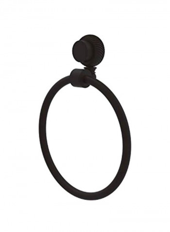 Venus Collection Twist Accent Towel Ring Black