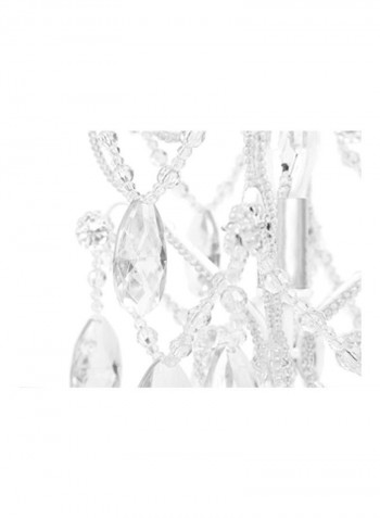 Modern Chandelier Table Lamp White Diamond 8x8x20inch