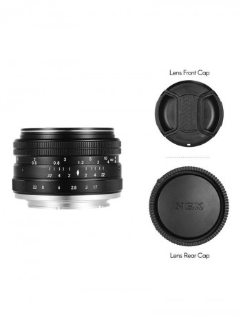 F/1.7 Manual Focus Mirror Less Lens Black/White