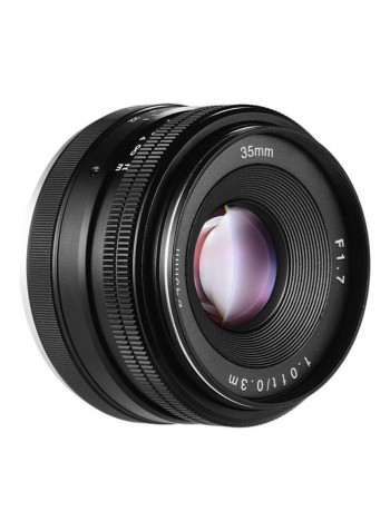 F/1.7 Manual Focus Mirror Less Lens Black/White