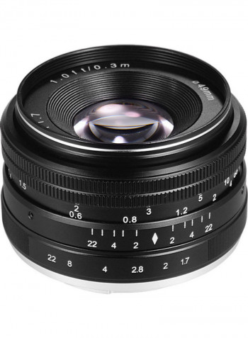 F/1.7 Manual Focus Mirror Less Lens Black/White