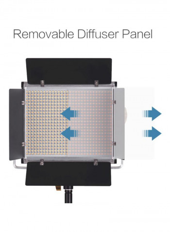 4-Piece LED Video Light Set Black/Clear