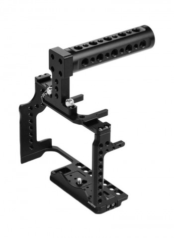 Aluminum Alloy Case Bracket with Extension Thread Hole Mount Mini Wrench Metal Handle 13.6x8.5x5.6cm Black