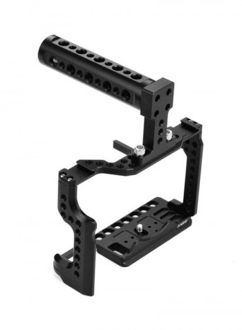 Aluminum Alloy Case Bracket with Extension Thread Hole Mount Mini Wrench Metal Handle 13.6x8.5x5.6cm Black