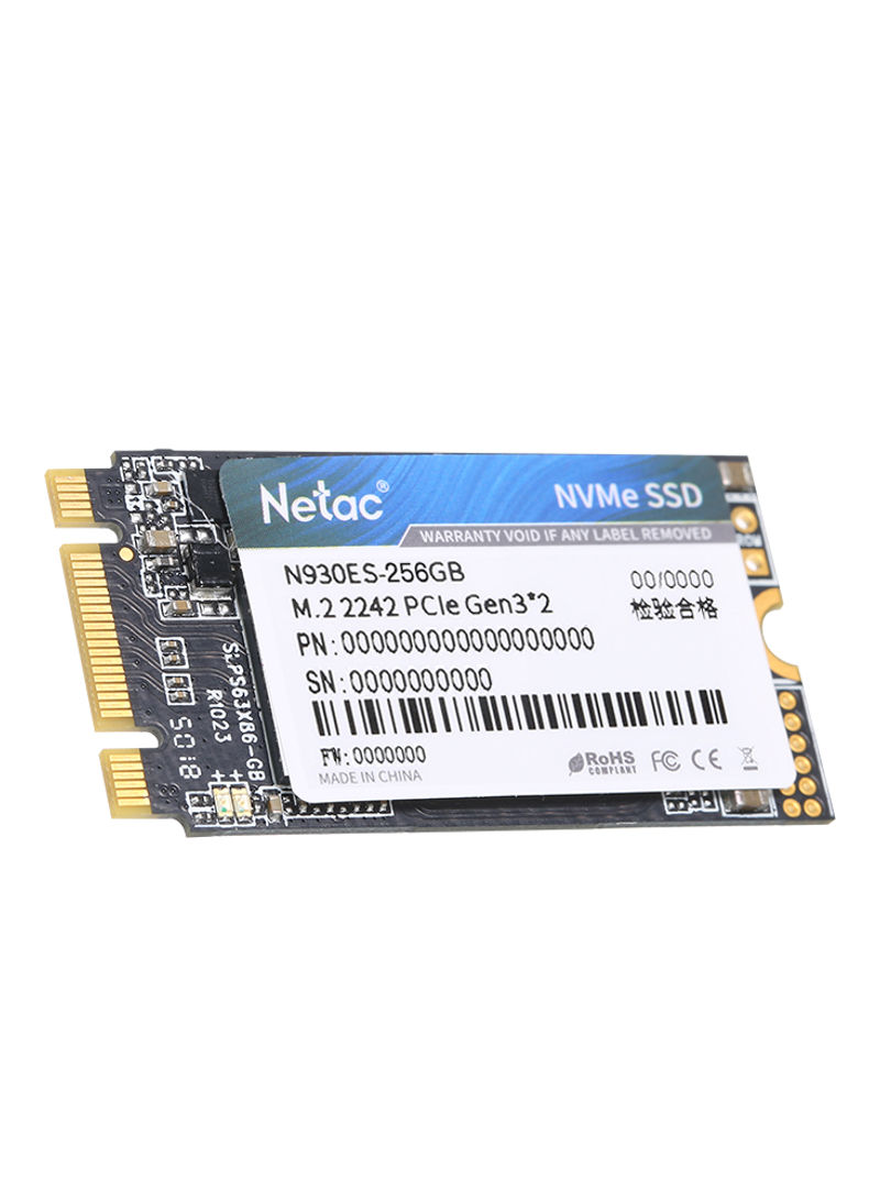 Netac N930ES NVMe M.2 2242 Gen3*2 PCIe 3D MLC/TLC NAND Flash Hard Drive 256GB Black