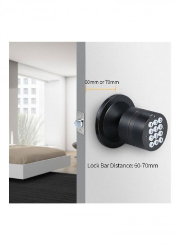 Spherical Electronic Code Door Lock Silver