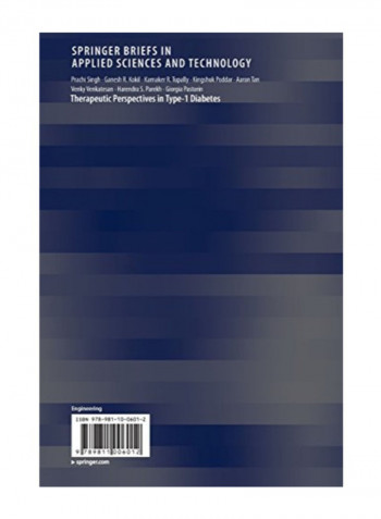 Therapeutic Perspectives In Type-1 Diabetes (Springerbriefs In Applied Sciences And Technology) Paperback