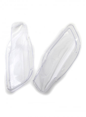 2-Piece Headlight Lens Cover Set For Audi A4 B7 Car