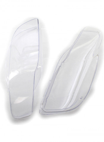 2-Piece Headlight Lens Cover Set For Audi A4 B7 Car