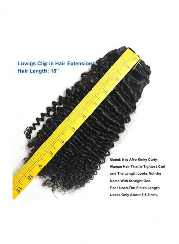 4A Kinkys Curly Hair Extension Black 16inch