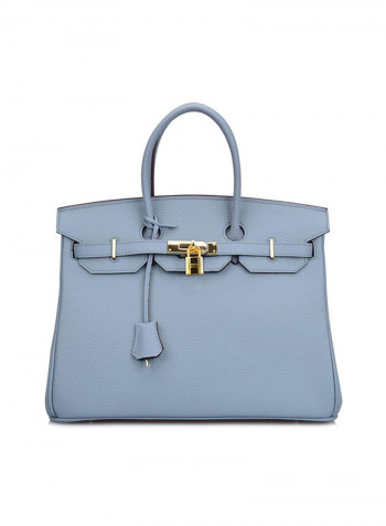 Padlock Handbag With Gold Hardware Blue