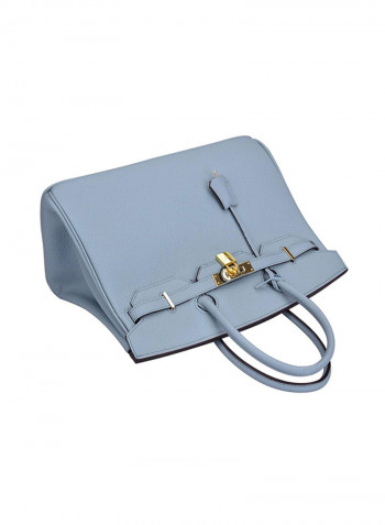 Padlock Handbag With Gold Hardware Blue