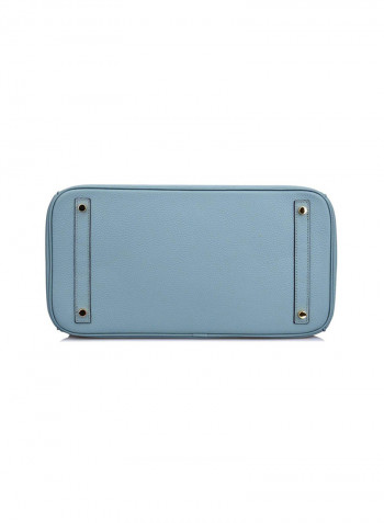 Padlock Handbag With Gold Hardware Blue