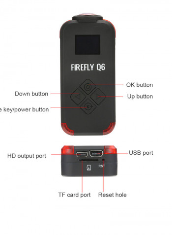 Firefly Q6 4K HD FPV Aerial Action Camera For ZMR250 GoolRC 210 QAV180 Racing Drone 10.1 x 6.1 x 6.6cm