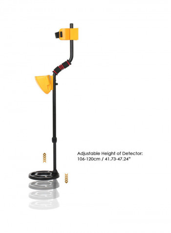 Waterproof Metal Detector With Shovel And Rake Yellow